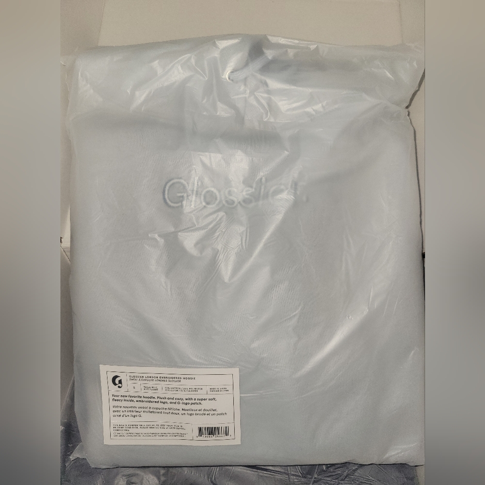 Glossier London Embroidered Hoodie - Small